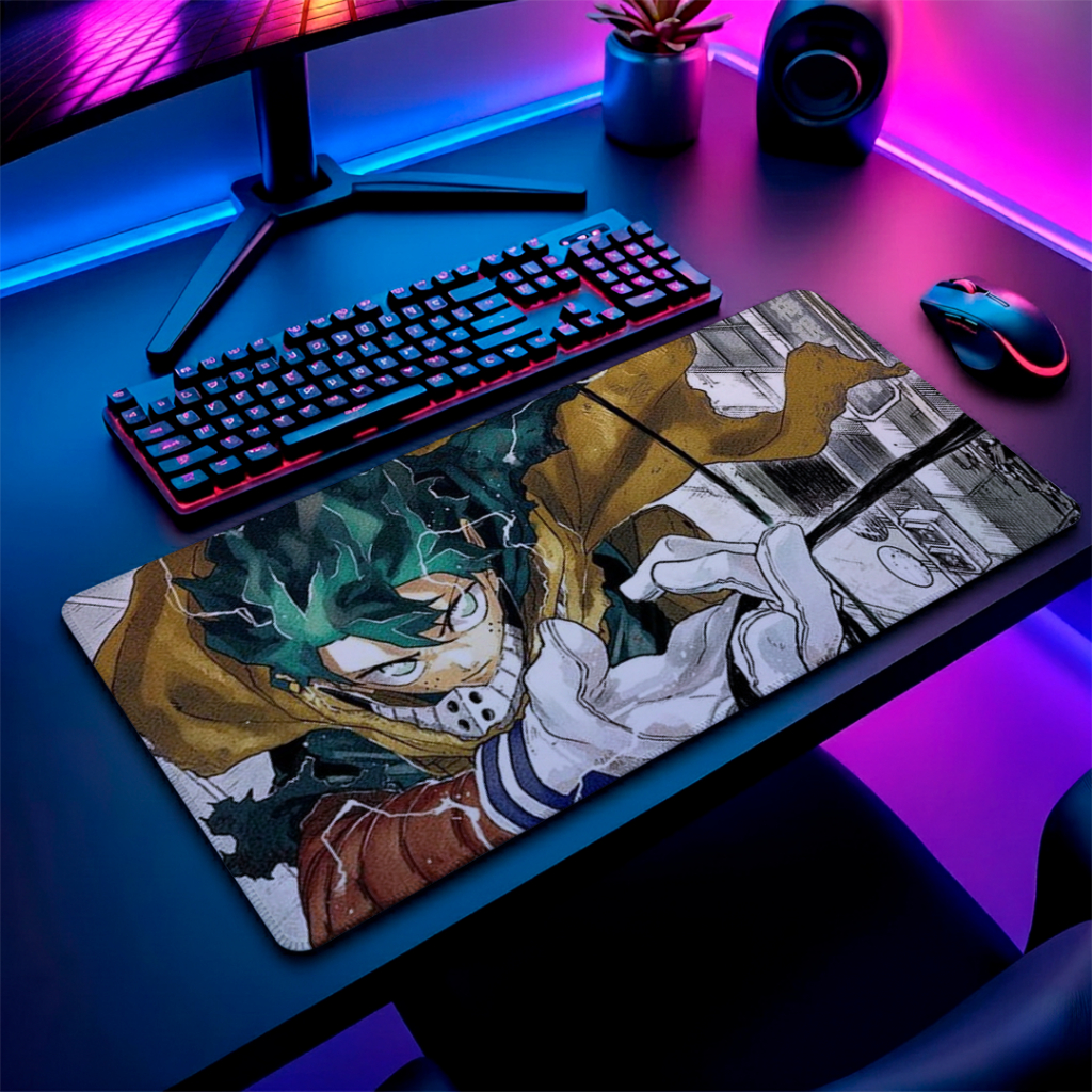 Mousepad Gamer Speed Extra Grande Anime Japanese Style Borda Costurada Antiderrapante Impermeável Deskpad Tapete De Mesa