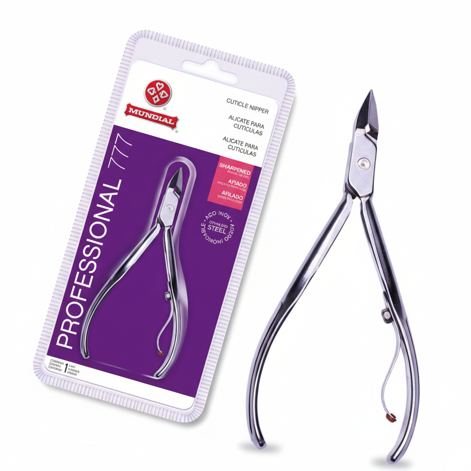 Alicate Cutículas Unha Mundial 777 Profissional Inox Original Afiado Manicure Professional