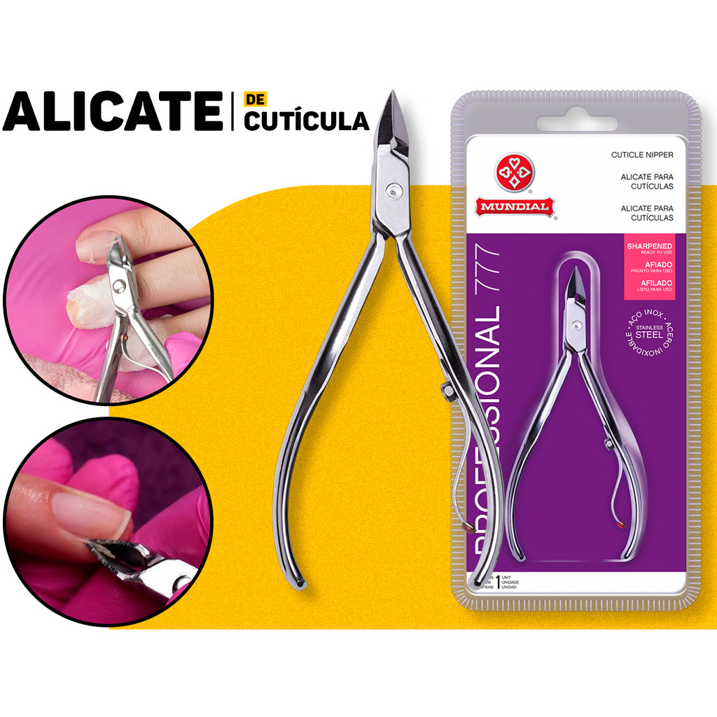 Alicate de Cutícula 777 Professional Aço Inox Mundial