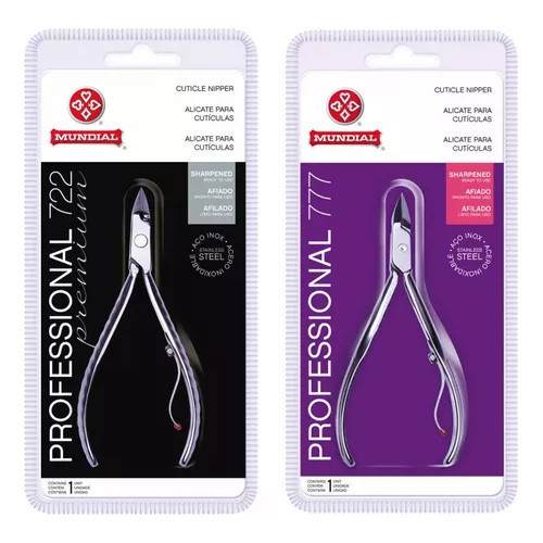 Kit 2 Alicate Mundial De Cutícula 777 E 722 Professional