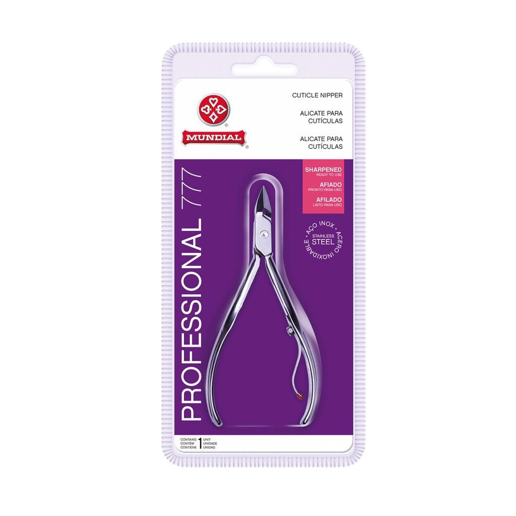 Alicate de Cutícula Mundial 777 Professional Aço Inox Original