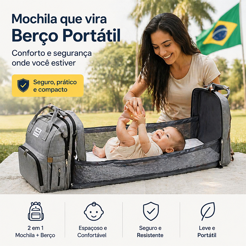 Portable Mommy Bag Mochila Bolsa Maternidade Crib Stroller Backpack Lightweight Multifunctional Large Capacity Mommy Bed