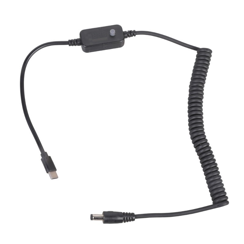 KOK Display Digital USB Tipo C Para DC5521 Tensãos Ajustáveis Do Cabo De Alimentação De Mola