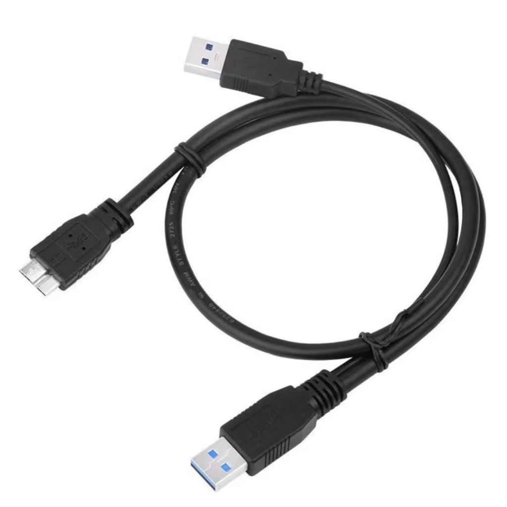 Micro-B Y Cable de disco duro externo USB 3,0 A a Micro B para Digital occidental, Lacie, Toshiba Seagate