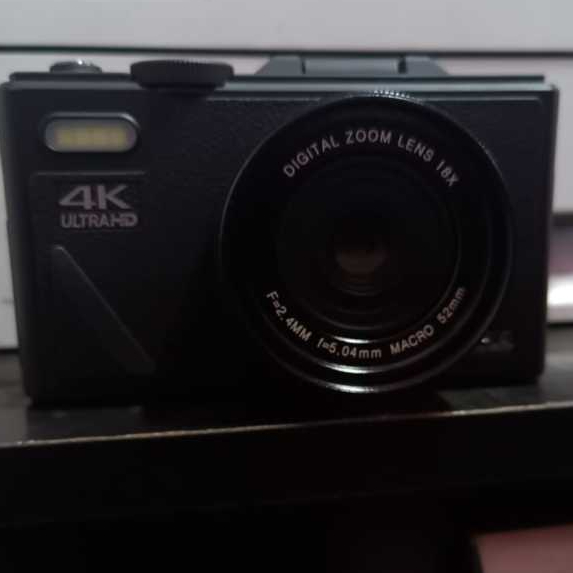 Câmera Digital Preta 4k Hd 75mp Uhd 18xaf Autofocus 3
