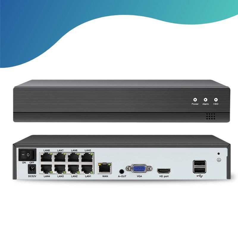 Nvr Poe Gravador Digital  Uhd 4k  08 Canais Câmeras Ip Onvif Haiz