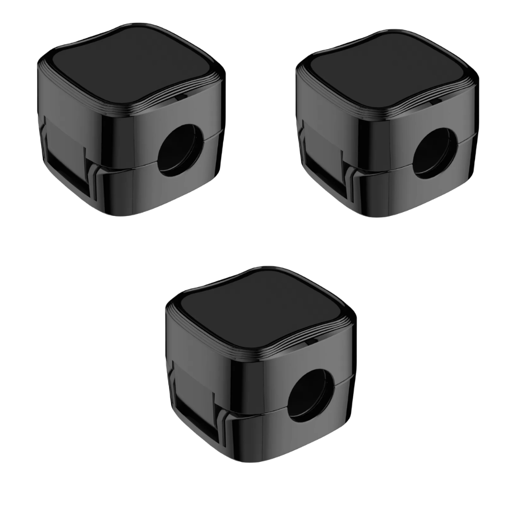 Organizador de Cabos com fechamento magnético Kit 3 unidades Preto