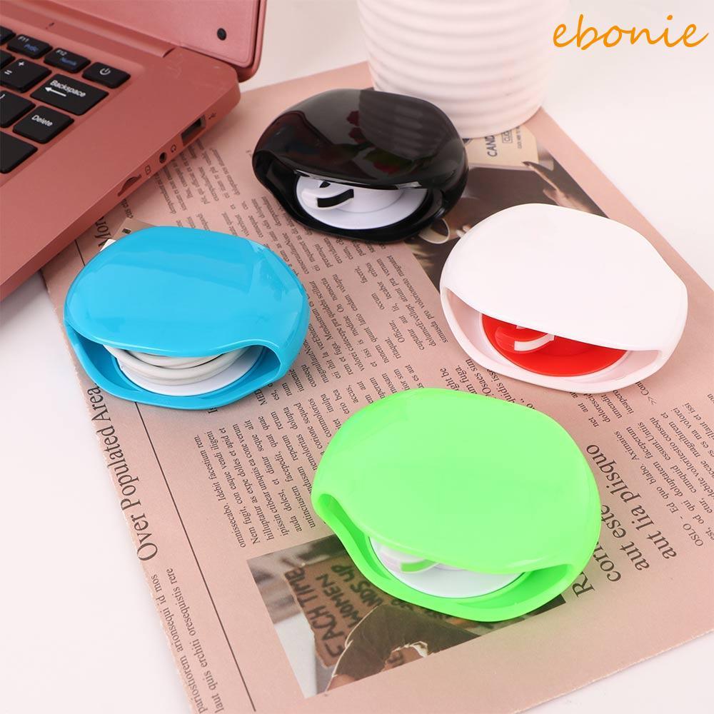EBONIE Organizador De Cabos Cabo De Carregamento USB Portátil Fechamento Automático Enrolador De Gerenciamento De Mesa