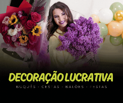 Curso de Arte Floral - Buquês,Balões,Cestas,Festas & Dec...