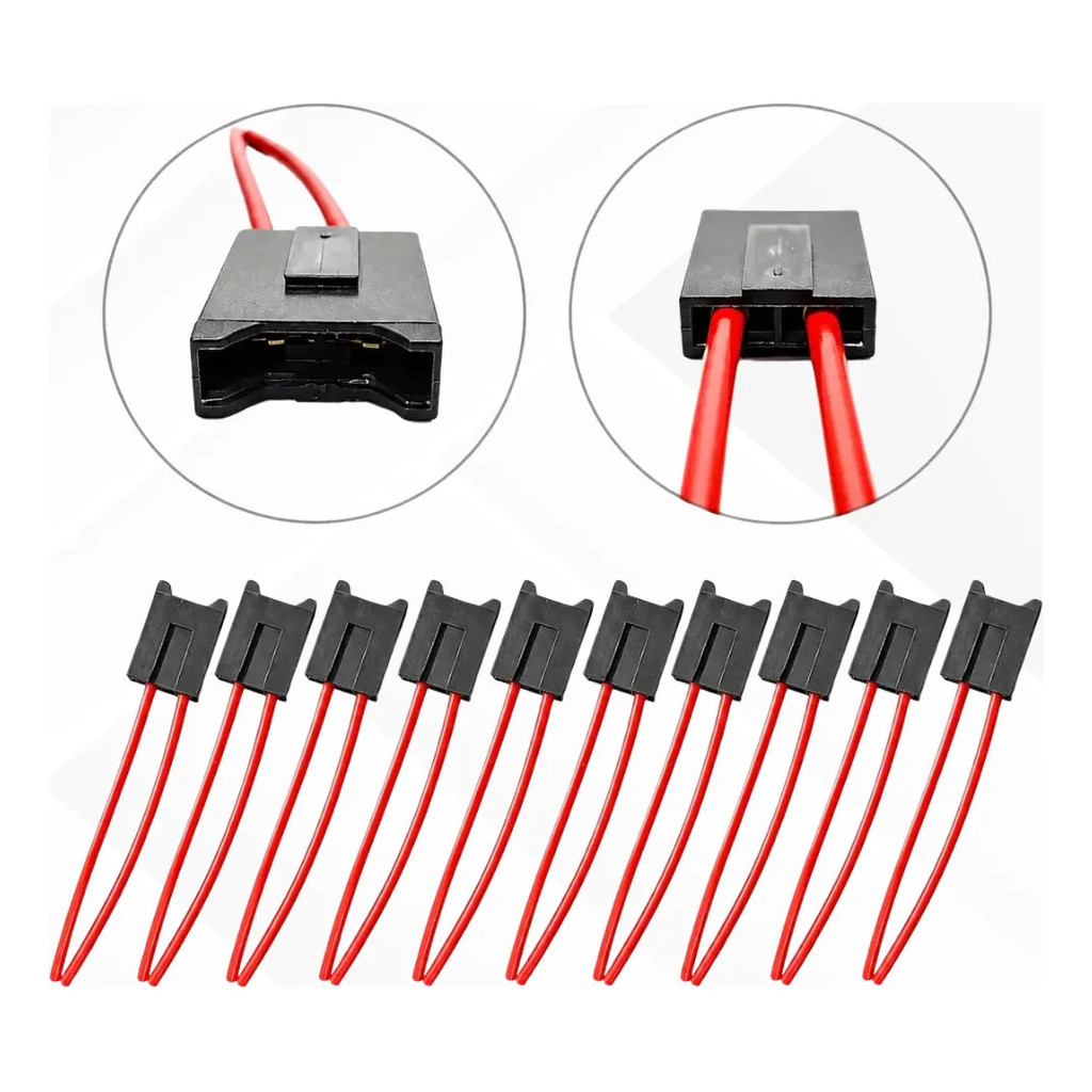 Kit10 - Porta Fusível Lamina Medio Automotivo Fio 1,5mm