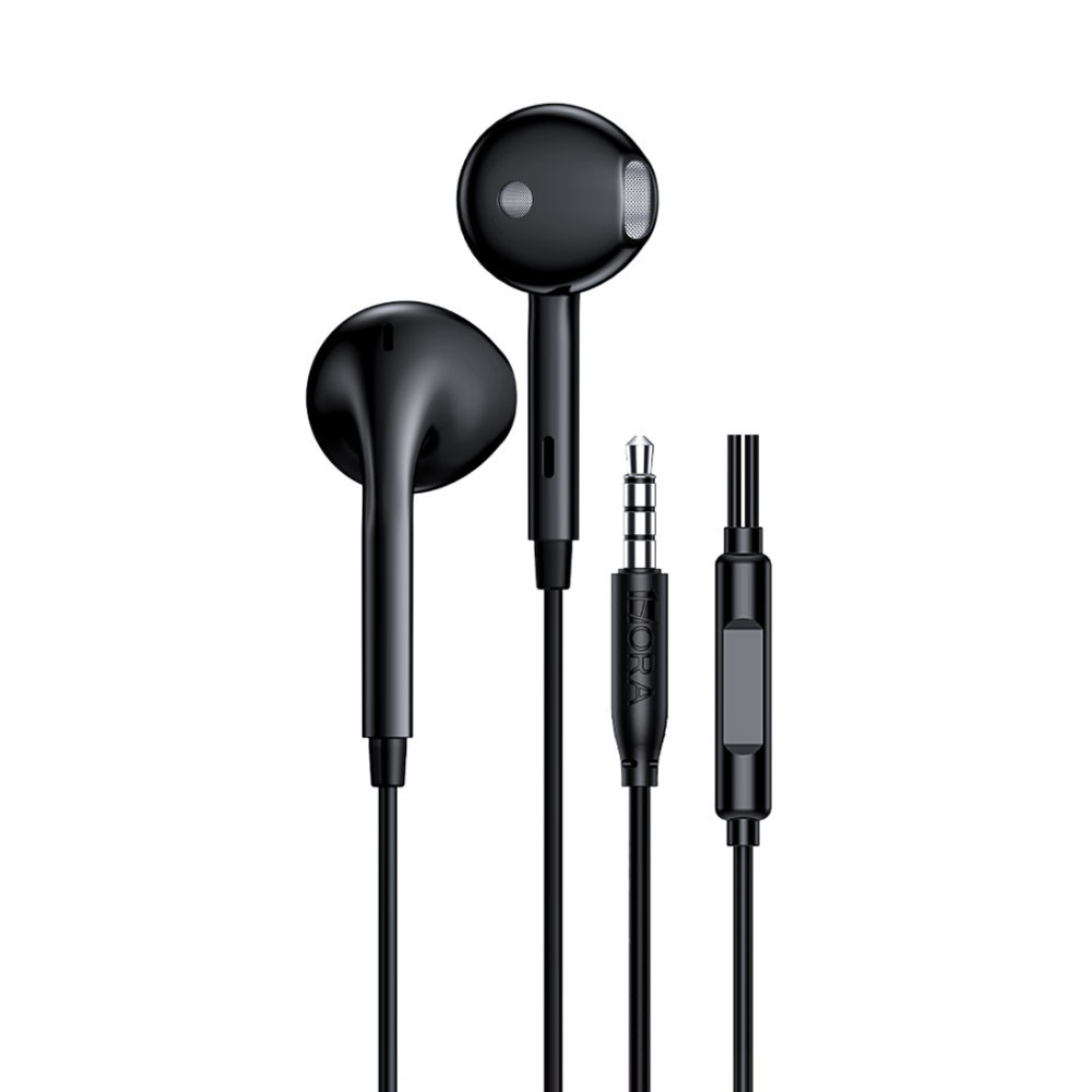 Fone Ouvido Com Fio 1Hora Conector 3.5mm Cabo 1,2M Preto