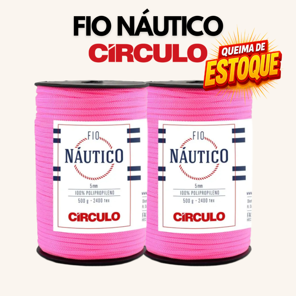 Fio Náutico Círculo 5mm 400g Cordão Macramê Bolsas - ENVIO RÁPIDO