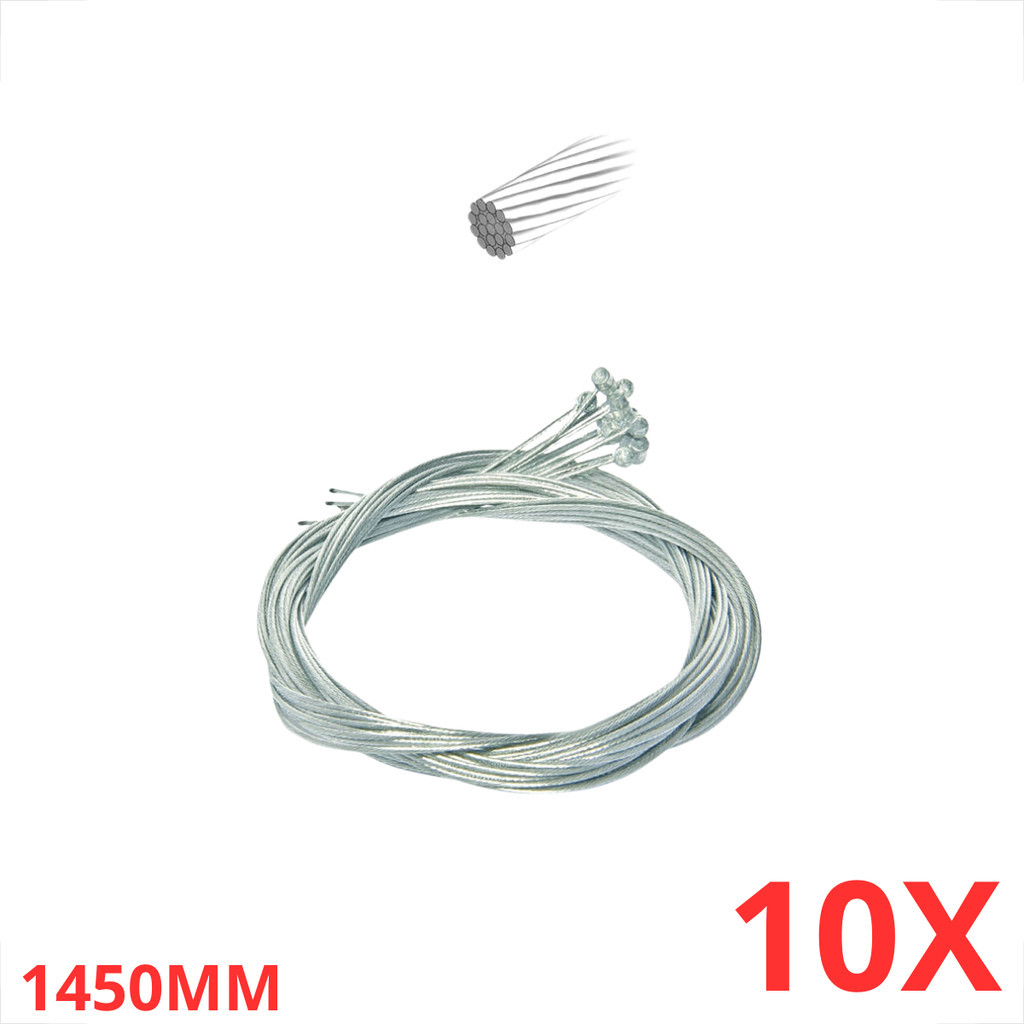 10 Cabo De Aço Para Freio Traseiro 1450mm X 1.5mm X 19 Fios