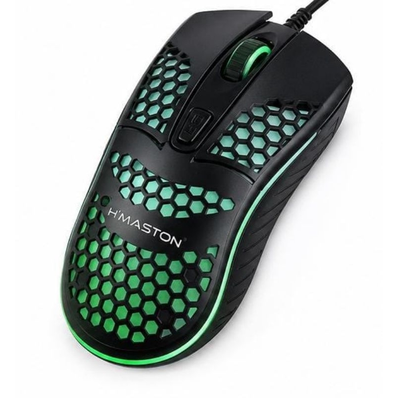 Mouse Gamer LED H’Maston MS12 USB com Fio – Mouse Gaming Iluminado