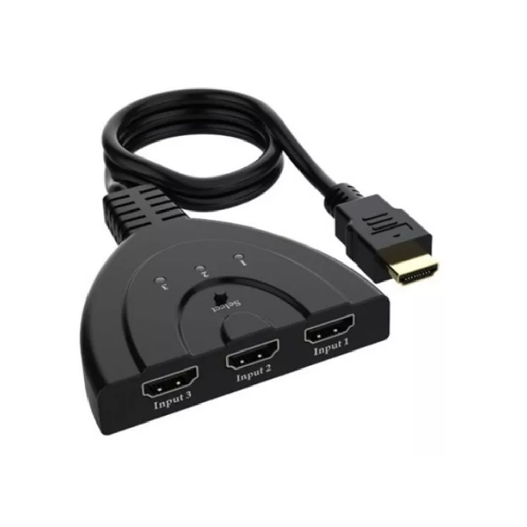 Chave Seletora HDMI 3x1 1080p Alta Qualidade - Conecte 3 Dispositivos à Sua TV