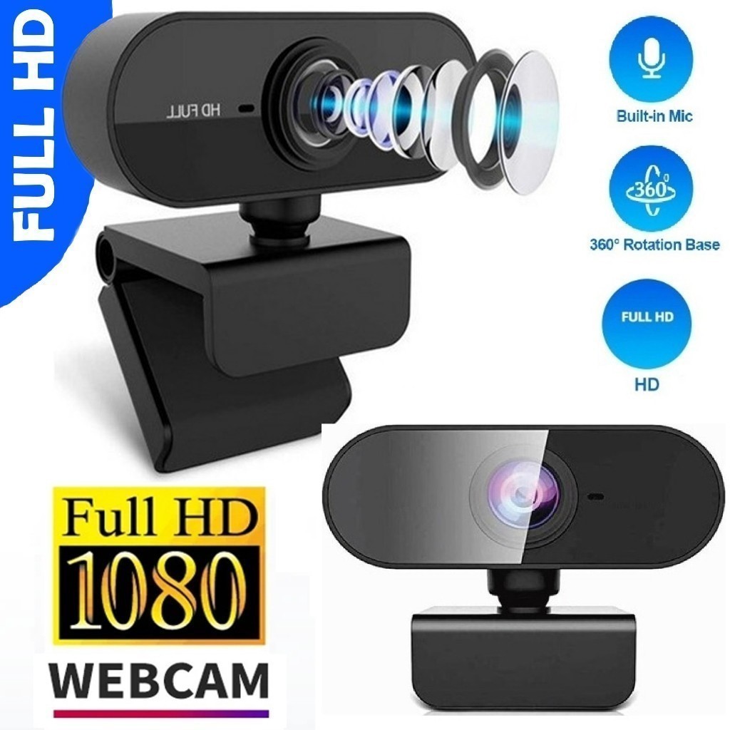 Webcam Usb 1080p 60Fps Profissional Resolução HD Plug Play Microfone Integrado otima qualidade