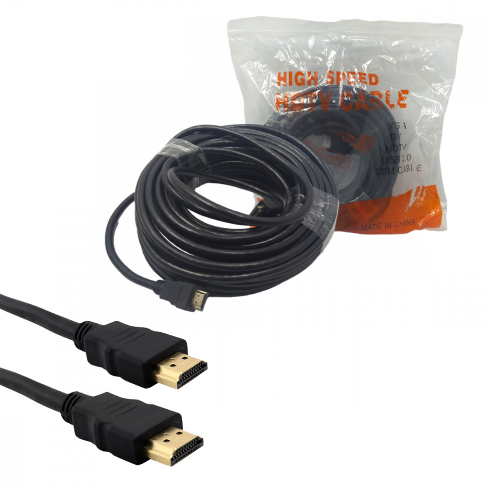 Cabo HDMI 20M Exbom Full HD 1080p - Qualidade Superior!