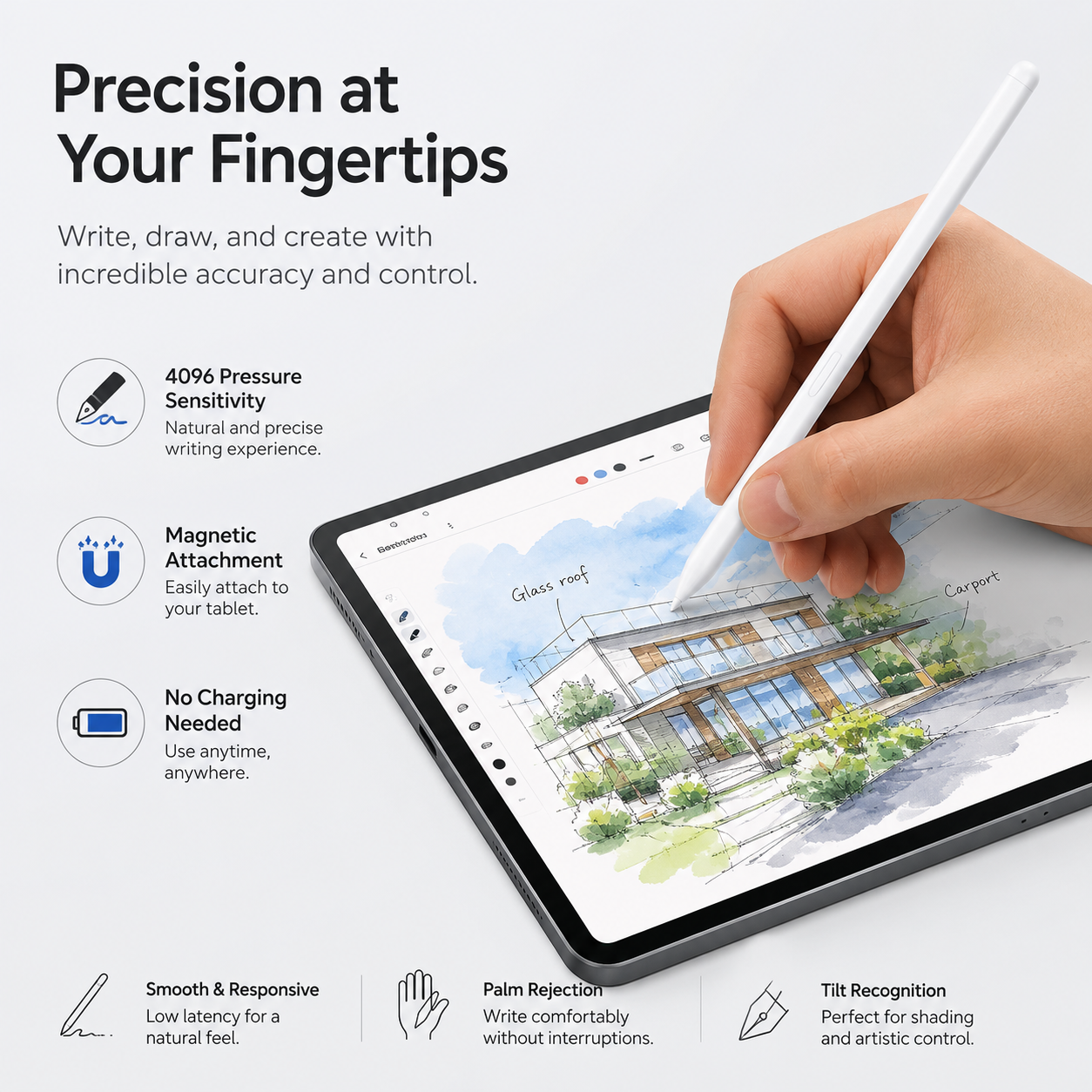 Para Samsung Tablet Stylus Pen S-Pen de Substituição para Tab S6 Lite S7 FE S7+ S8 Touch Drawing Pencil Sem Bluetooth