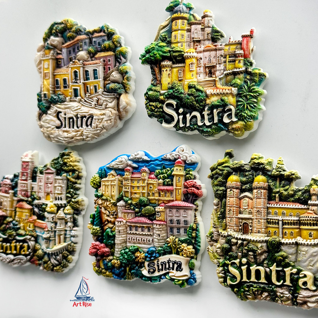 Portugal Cintra geladeira adesivos casa castelo europeu clássico presente influenciador Design magnético geladeira adesi
