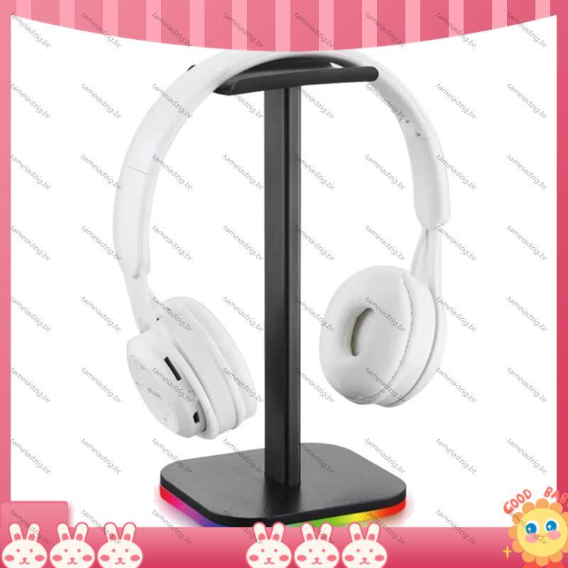 [Rápido T] RGB Suporte Para Fone De Ouvido Jogo Exibição De Mesa Base LED Luz De Captação USB-A