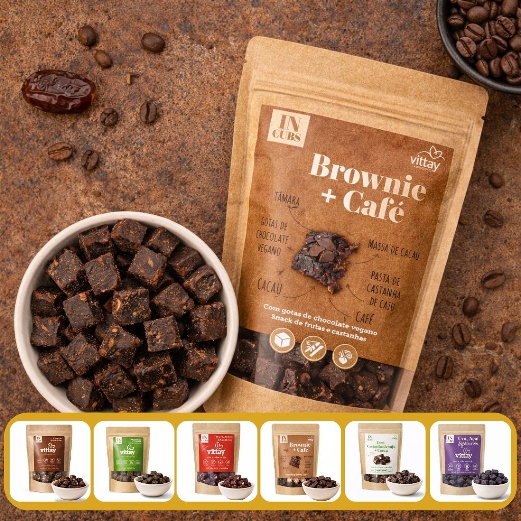 Doce fit Sem Adição de Açúcar – Brownie, Bananinha, Coco, Amora Vários sabores - Sem lactose Vittay