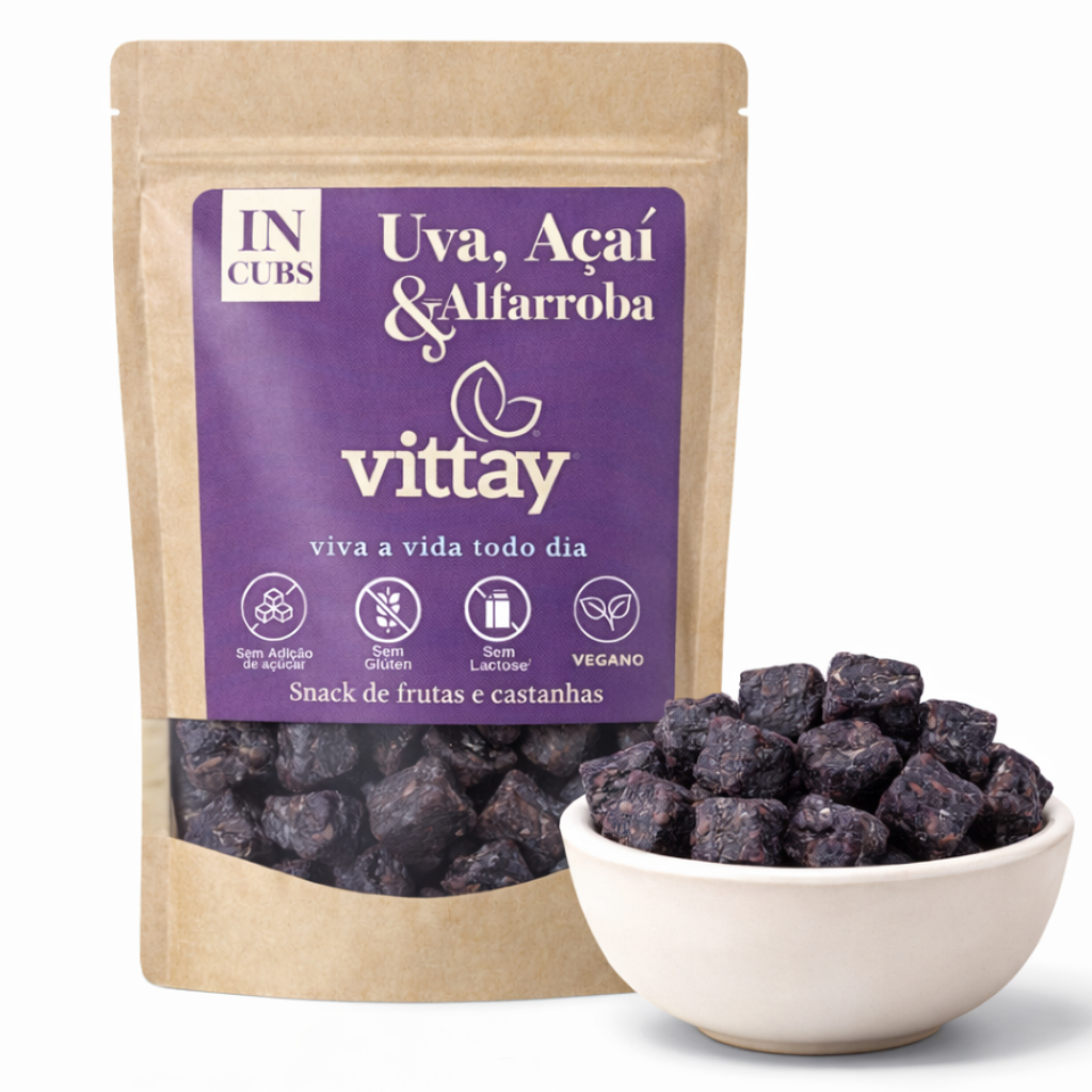 Doce fit Sem Adição de Açúcar Tâmara, Açaí e Alfarroba - Frutas em Cubo IN CUBS Vittay