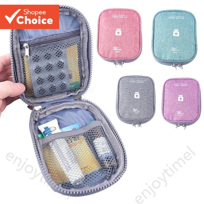 Mini Saco De Armazenamento De Medicamentos Portátil Acampamento Ao Ar Livre Viagem Kit De Primeiros Socorros Sacos De Me