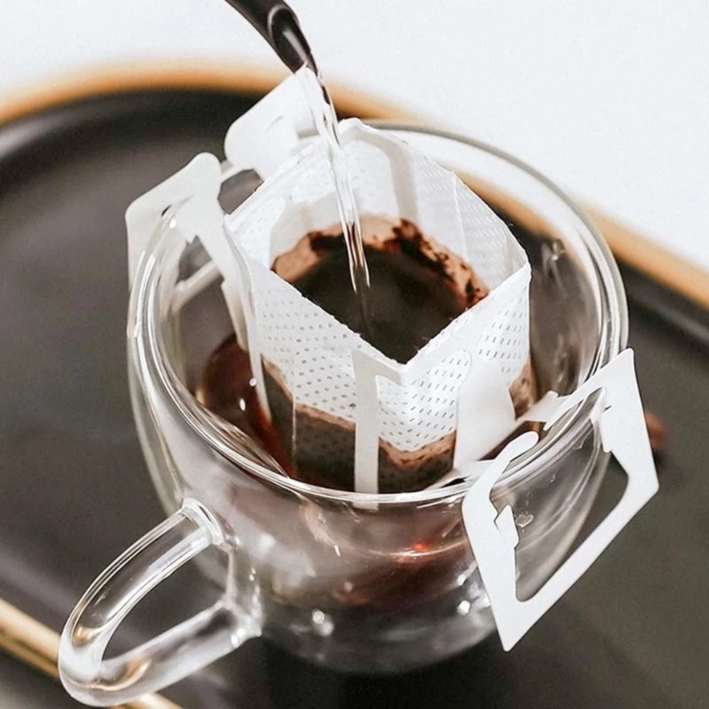 Filtro de Café Portátil Saco Filtrante Coador Pequeno Mini Coador Envelope Individuais com Alça