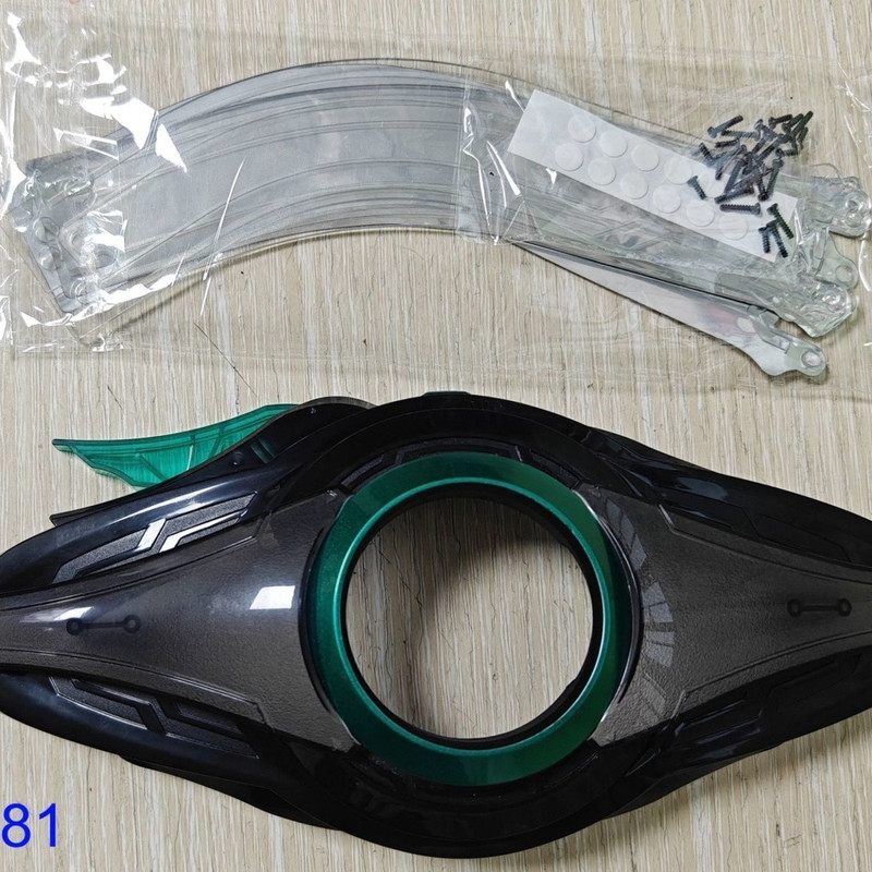 Kamen Rider Zets Driver Belt Replacement Panel, ZZZ Transparent Injection‑Molded Light‑Permeable Modified Accessory