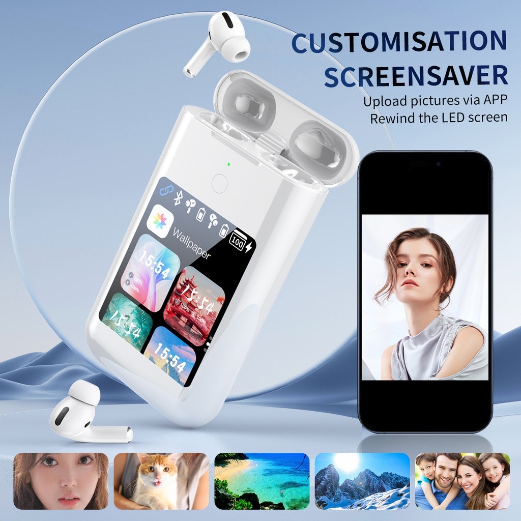 HKX Fone de ouvido 3in1 Power BanK Com Tela 2.8 Polegadas Bluetooth  Com Muitas Funções 5000mah J-60