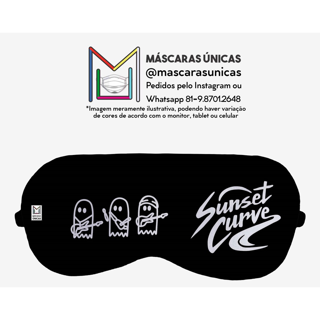 Máscara para Dormir / Descansar / Sleep Mask / Tapa Olho estampado com Julie And The Phantons