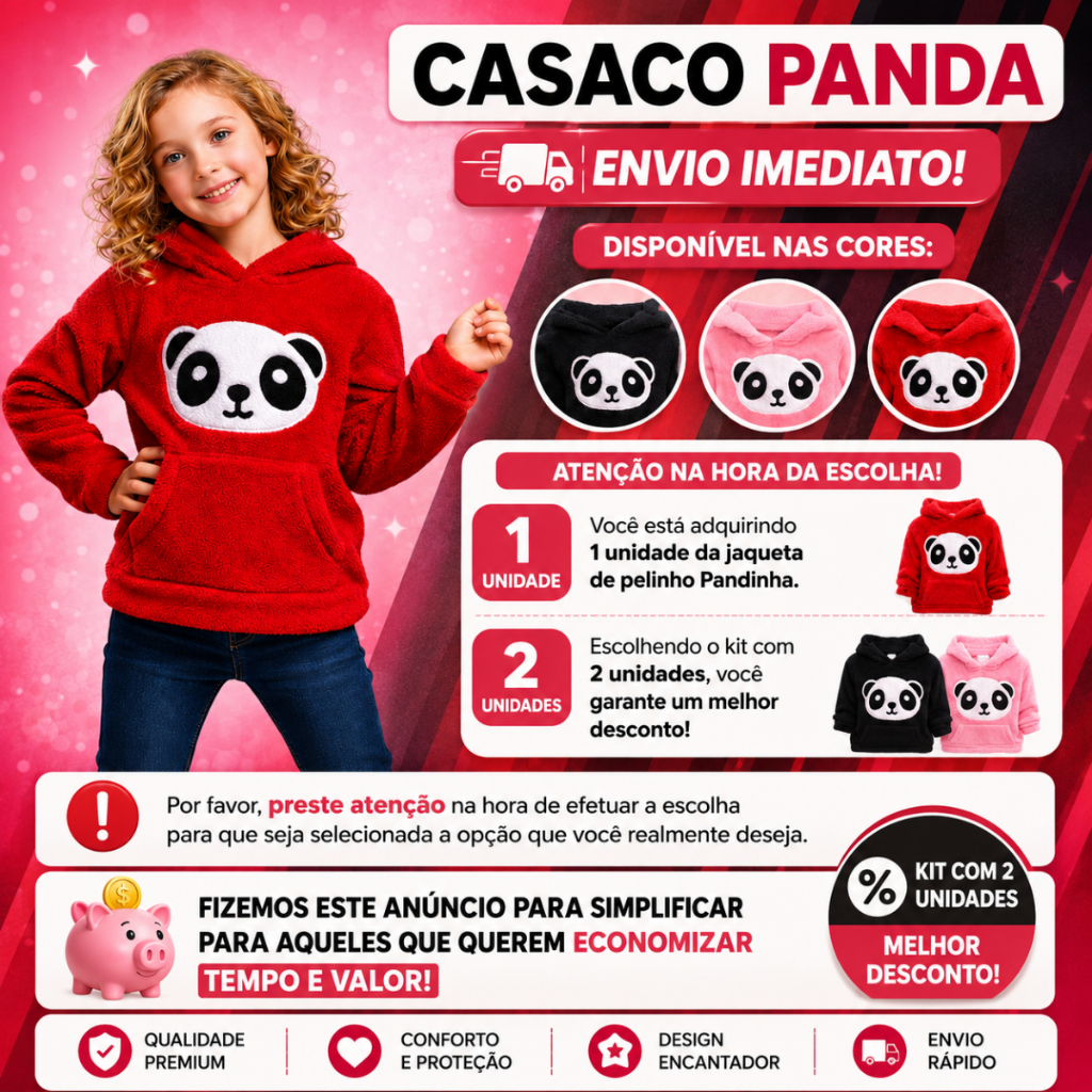 Jaqueta Infantil Feminina Peluciada Com Touca Casaco De Frio Pelinho Macio Tamanho 4 ao 10 - Envio Imediato !!!