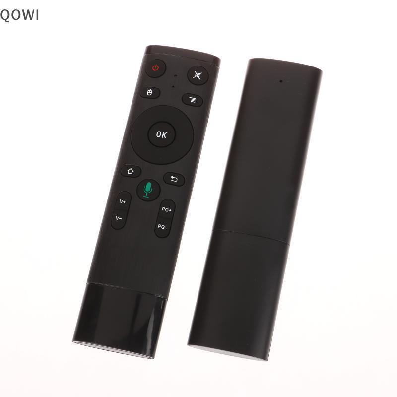 qo 2.4G Controle Remoto De Voz Sem Fio Giroscópio Controlador Com Receptor USB Q5 Ar Mouse Para Projetor Smart TV Androi