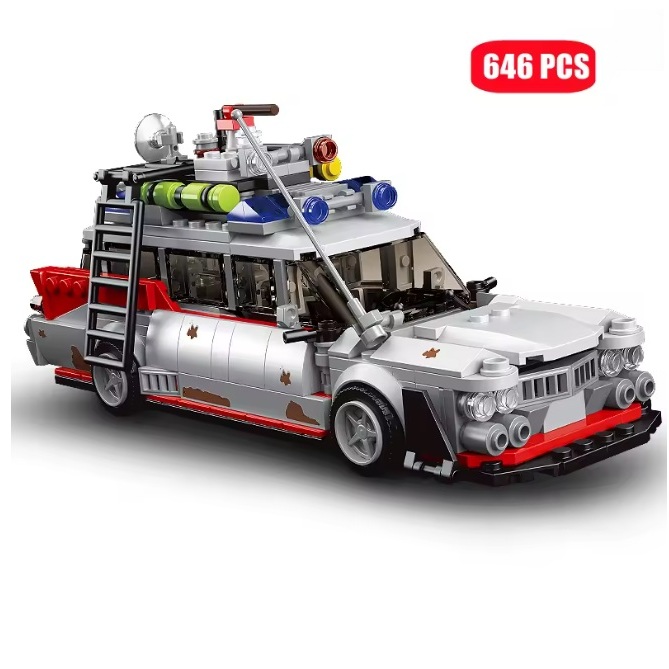 Blocos De Montar Caça Fantasma Carro Ghostbusters 636 Peças
