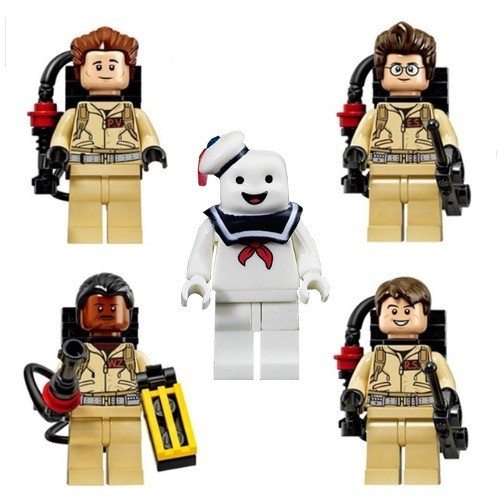 KIT BONECOS CAÇA FANTASMAS GHOSTBUSTERS BLOCO DE MONTAR