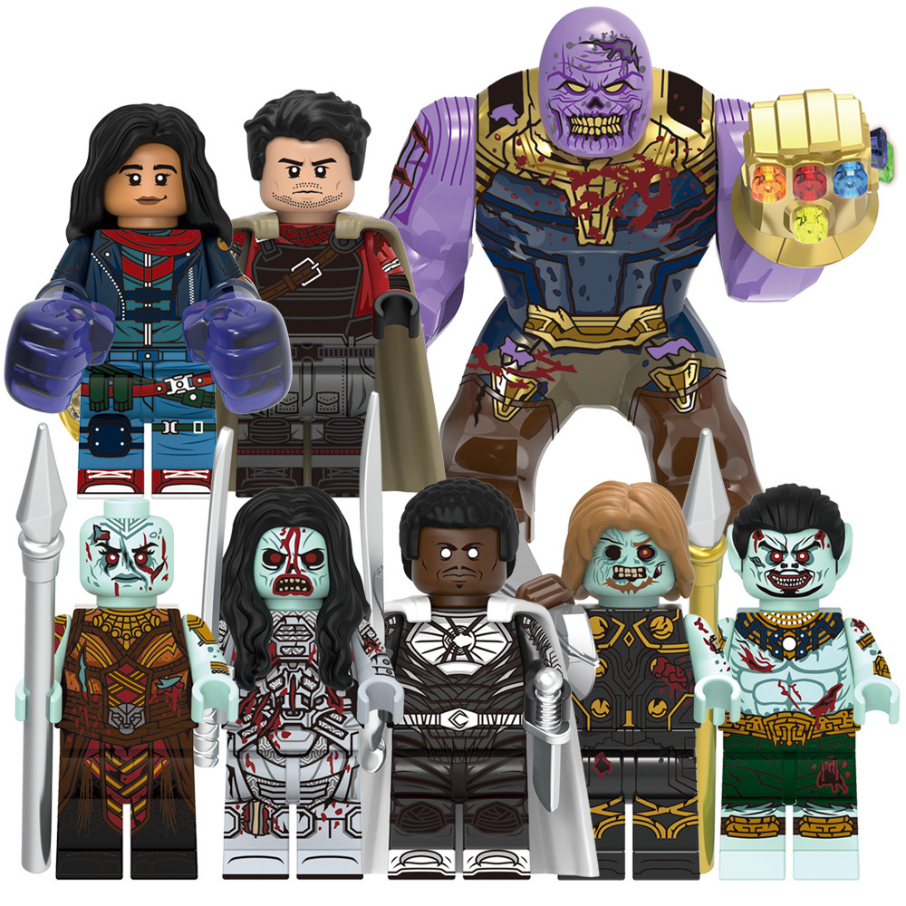 Zoombies Heroes Moon Blade Shang-Chi Okoye Ghost Namor Mini Tijolos Figura Bloco De Construção Brinquedos