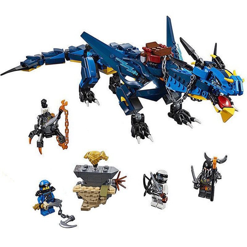 567PCS Dragão Azul Fantasma Ninjago Modelo de Montagem Decorar para Meninos e Meninas Brinquedos Educativos Infantis