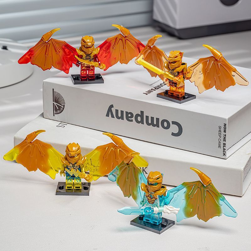 Edição de colecionador fantasma Ninja brinquedos montados dragão azul Zan En dragão vermelho Kai educacional montado con