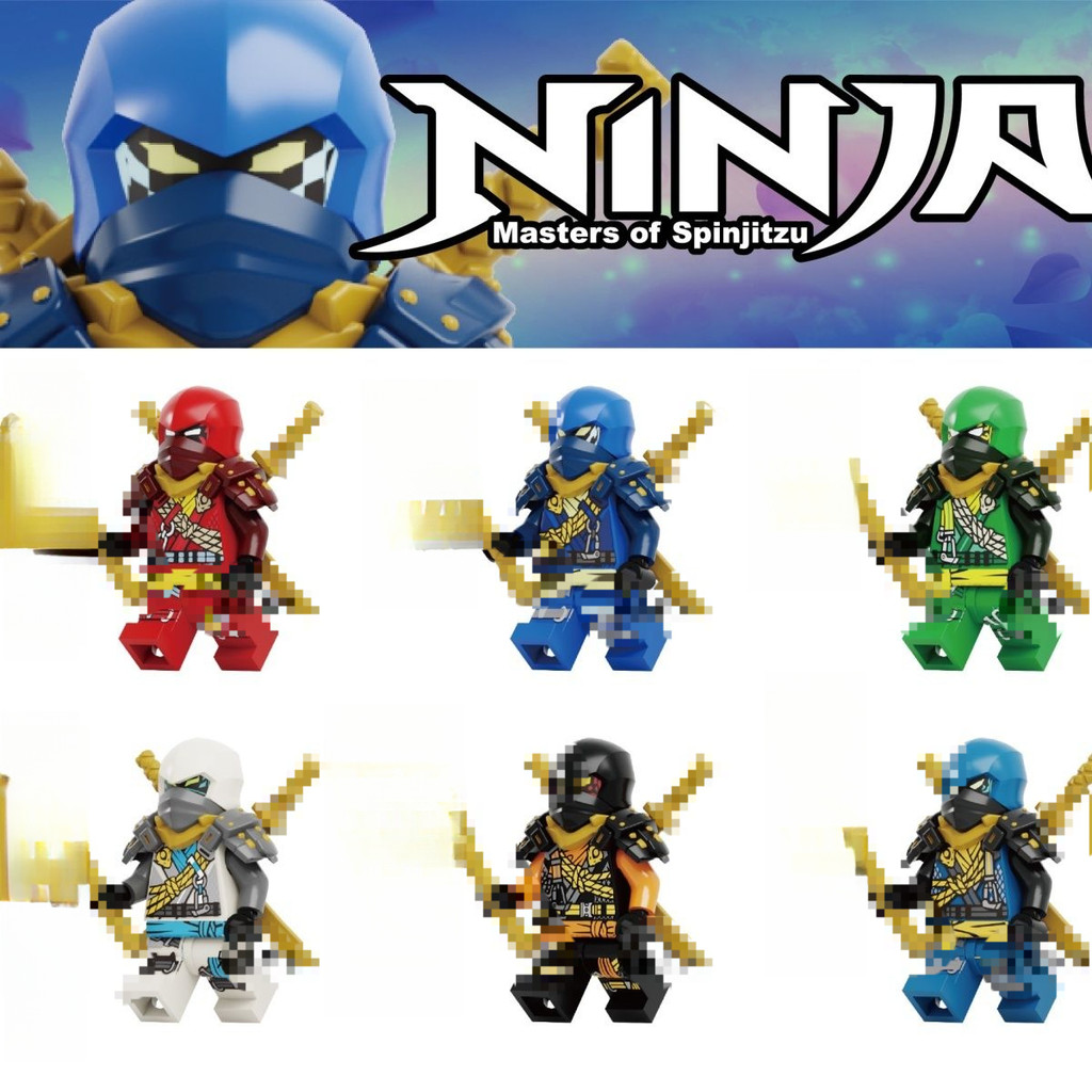 Fantasma ninja bloco de construção brinquedos roupas escalada Lloyd Nia Kai ninja montado bloco de construção brinquedos