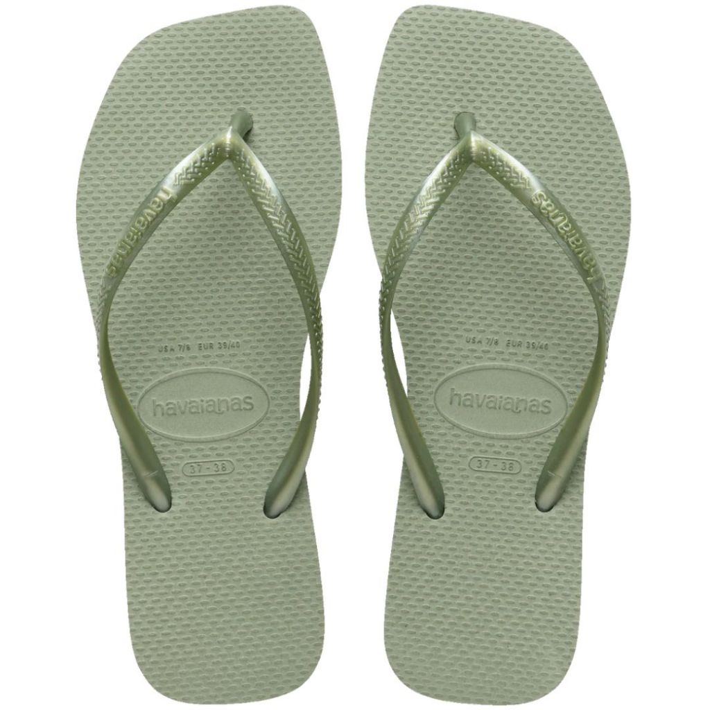Chinelo Havaianas Oficial Slim Square Feminino Tiras Finas Bico Quadrado