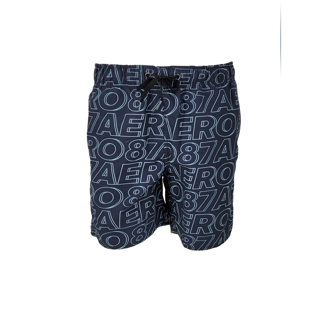 Short Aeropostale Masculino Swimwear Aero 87 Full Print Azul Marinho