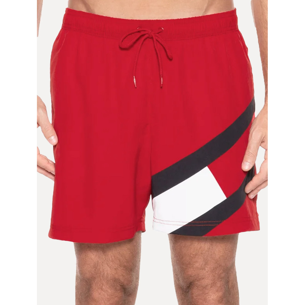 Short Tommy Hilfiger Masculino Medium Drawstring Swimwear Original Vermelho