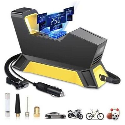Compressor de ar do carro 12v 150psi elétrico pneu inflator bomba led lâmpada para carro motocicleta bicicleta