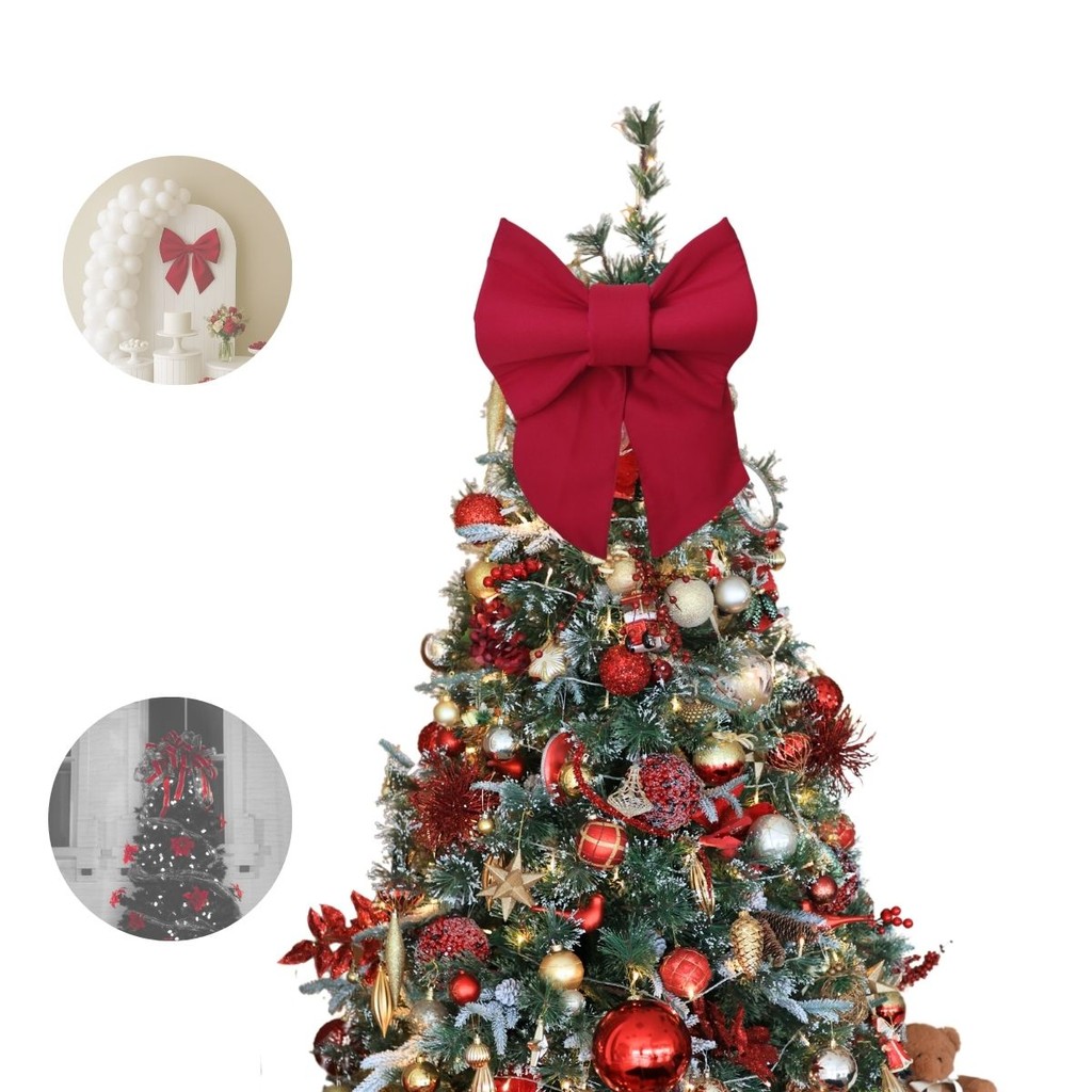 Laço Gigante 35cm Natal Enfeite Árvore Porta Decoração