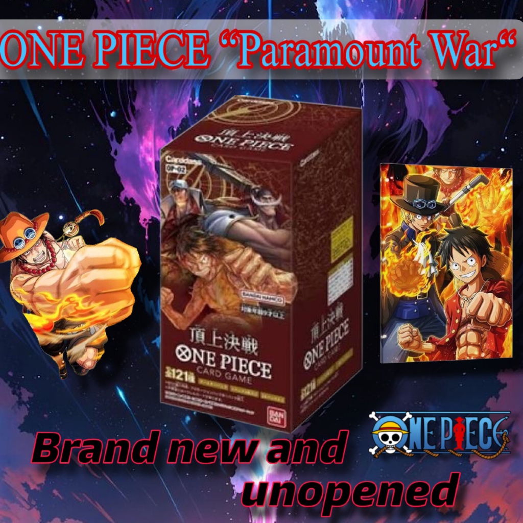One Piece Card Game OP-02 Paramount War Japanese Booster Box Factory Sealed Authentic