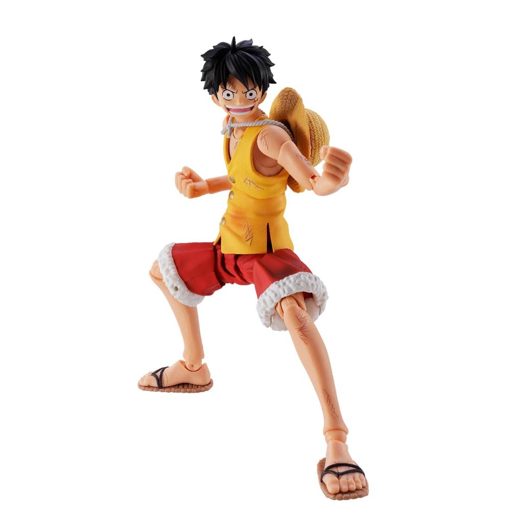 TAMASHII NATIONS S.H. Figuarts ONE PIECE Monkey D. Luffy - Marineford Summit War - Approximately 145mm PVC & ABS Painted