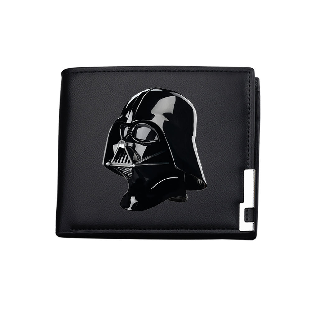 Carteira de Desenho Animado Star Wars Darth Vader, Carteira Anime, Carteira Dobrável, Porta-Cartões, Carteira One Piece