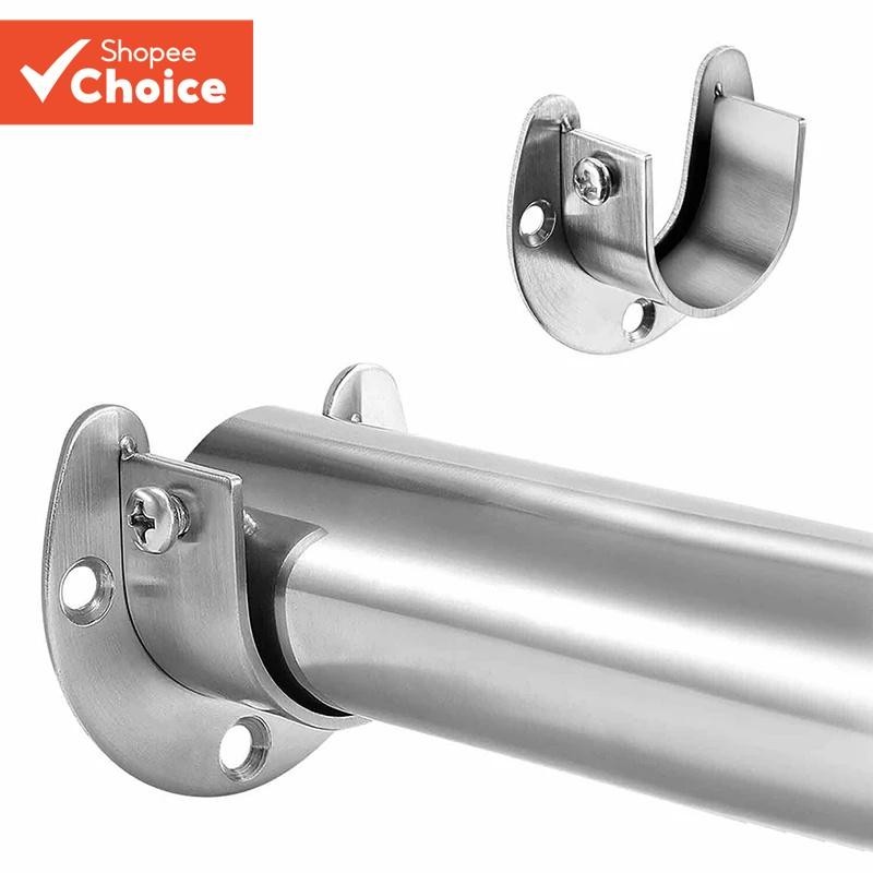 Suporte De Guarda-Roupa De Aço Inoxidável Resistente , Flange De Soquete De Haste Para Cortina De Chuveiro