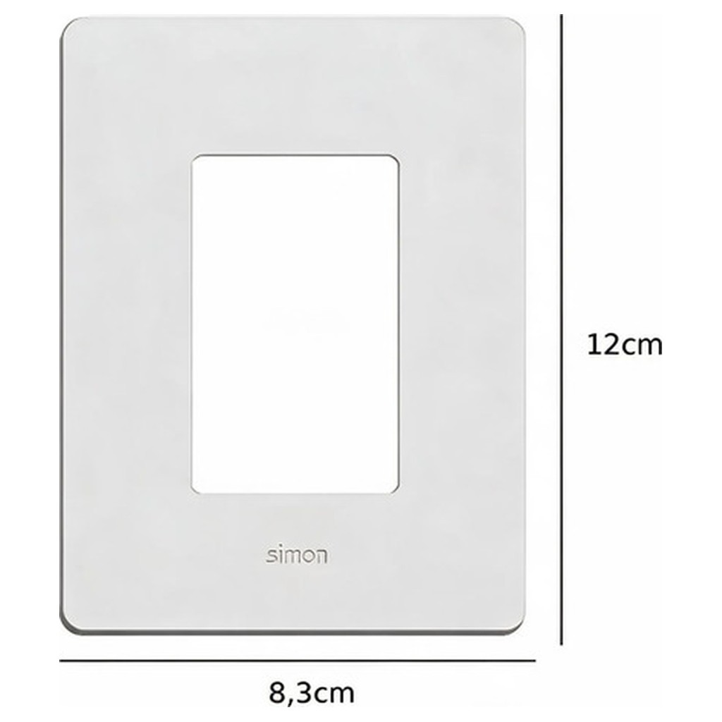 Placa 4x2 3 Postos Suporte Branca Simon 20913-30 Tomada 1 Unidade