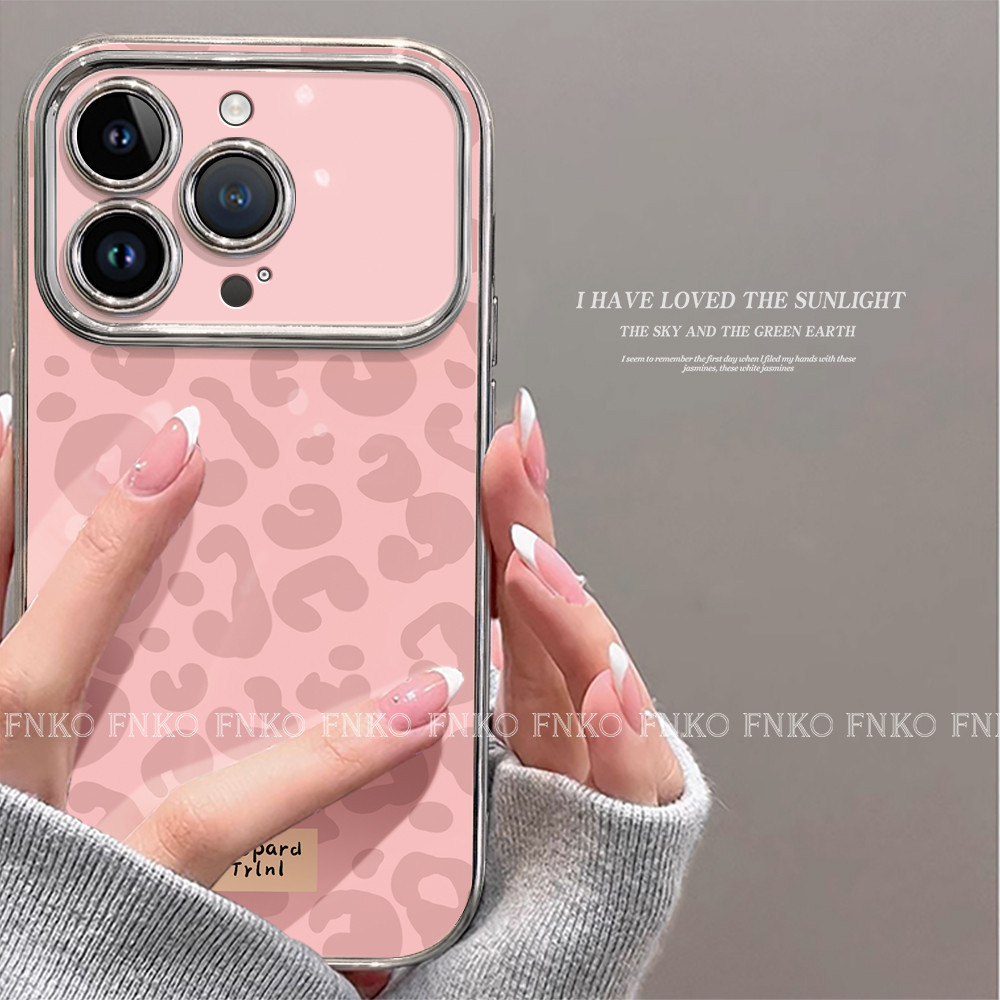 Capinha capa Estampa de leopardo rosa Adequado Para iPhone 17 11 12 13 15 14 16 Pro Max XR XS Max Capa TPUchoque
